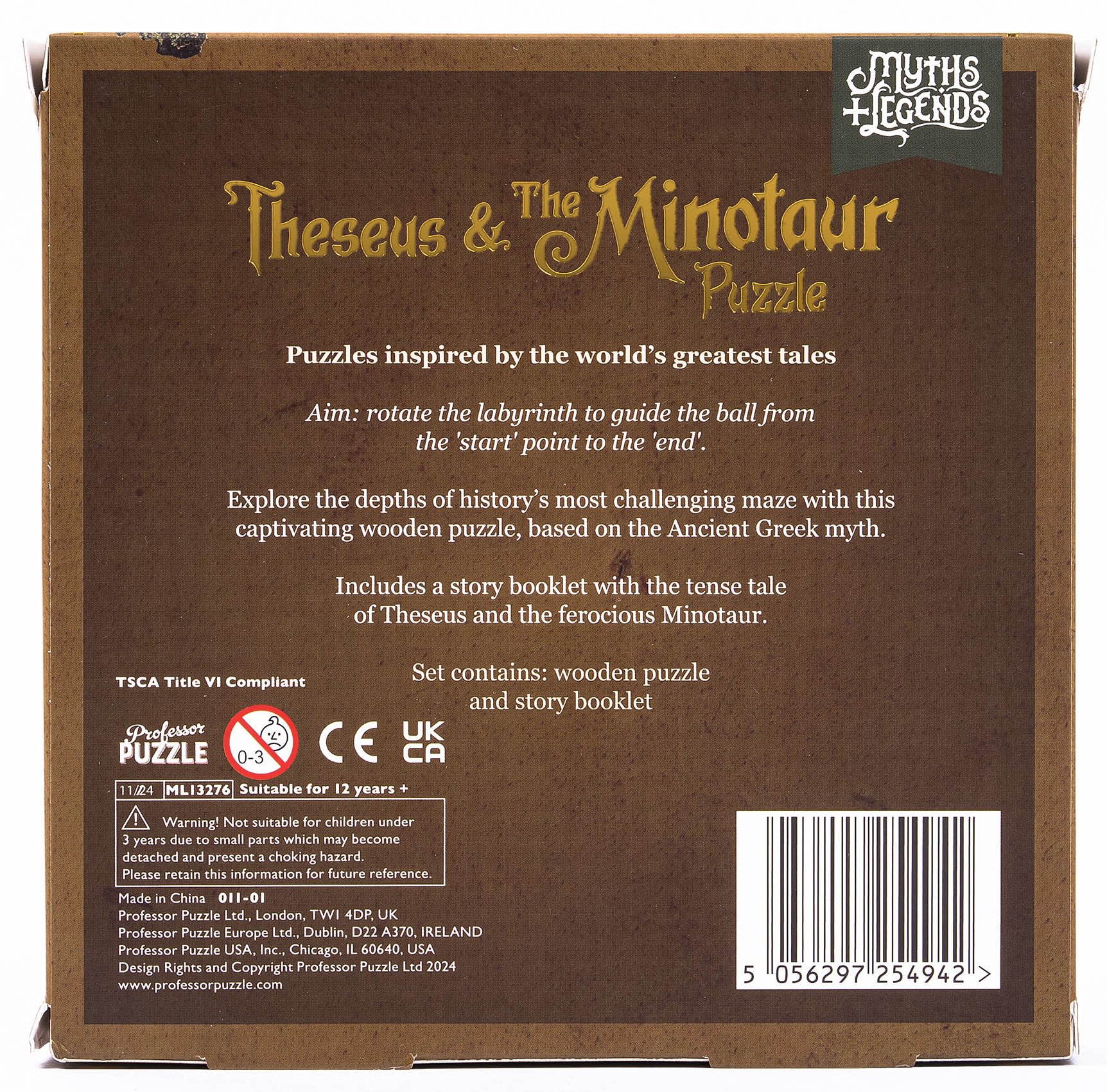 Professor Puzzle : Myths and Legends - Theseus and Minotaur Puzzle